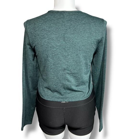 Girlfriend Collective Womens Athletic Crop Top Long Sleeve Pullover Green XXL - Picture 3 of 6
